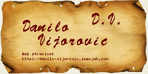 Danilo Vijorović vizit kartica
